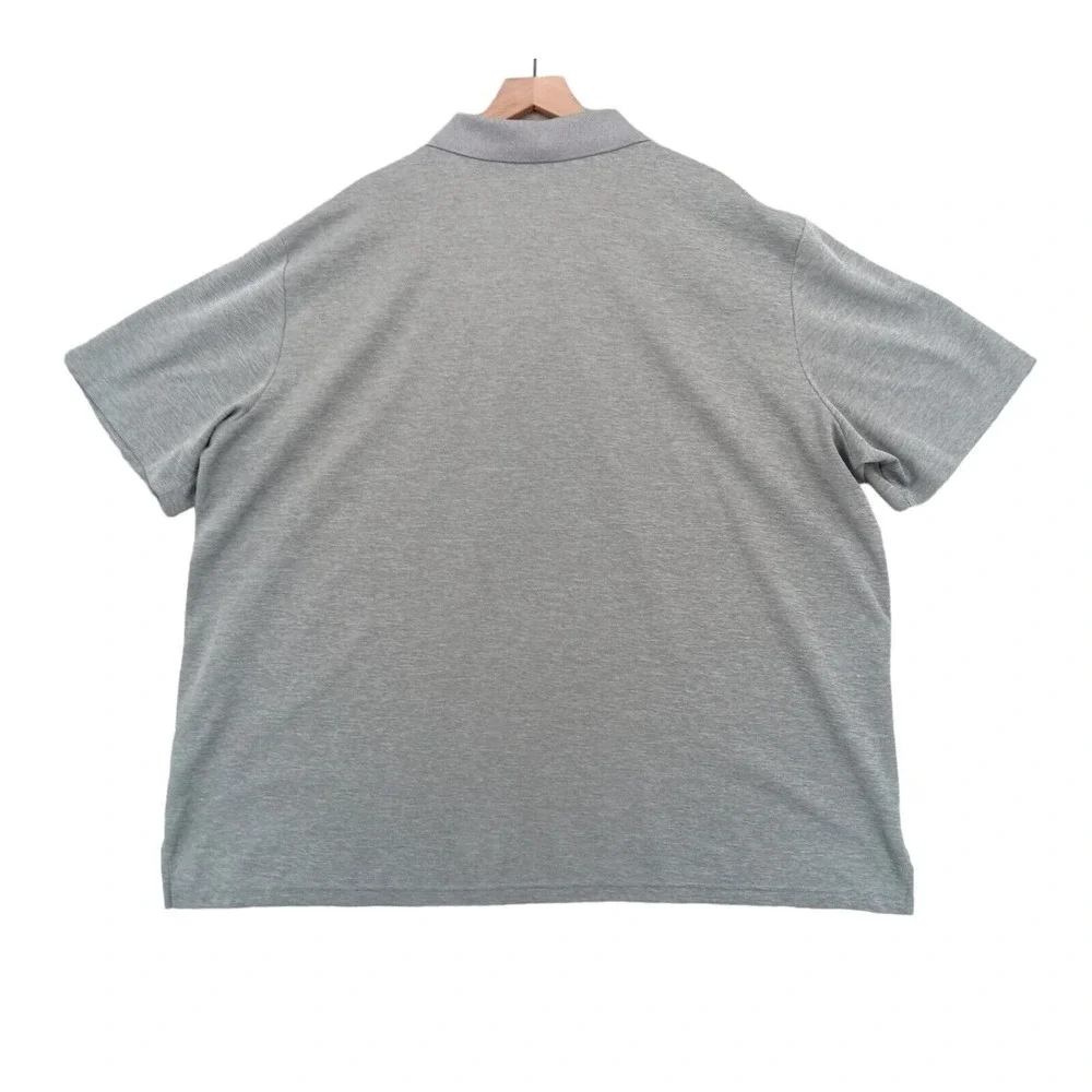 Adidas Polo Shirt Mens 3XL Gray Primegreen Short Sleeve Performance Activewear